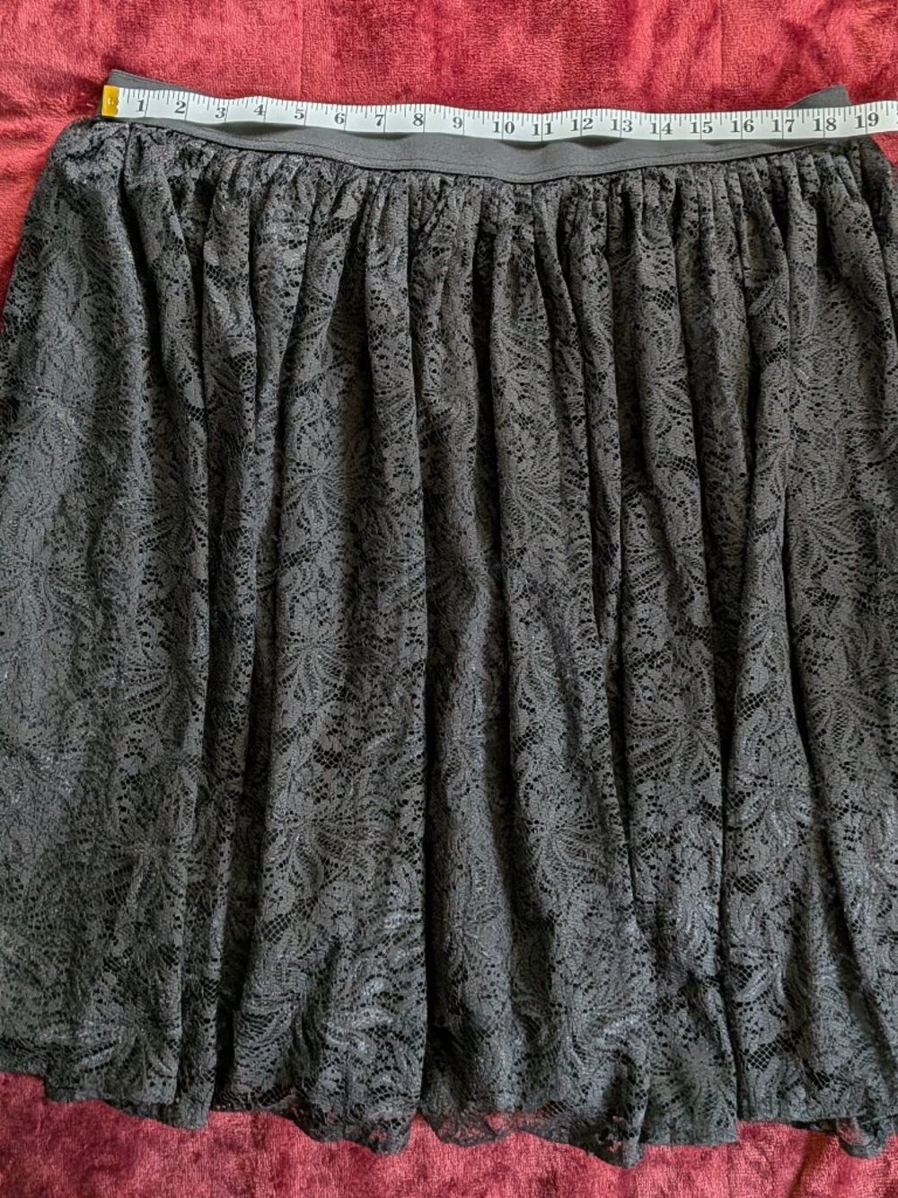 Liz Claiborne Career Black Lace Midi Skirt Plus Size 1X